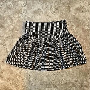 90s Bar III Black and White Polka Dot Frilly Mini Skirt Size XL